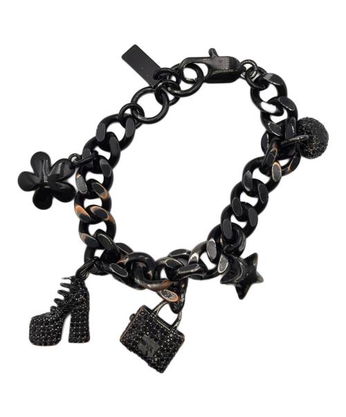 MARC JACOBS（マークジェイコブス）MARC JACOBS (マークジェイコブス) ミニ アイコン チャーム ブレスレット ブラックの古着・服飾アイテム