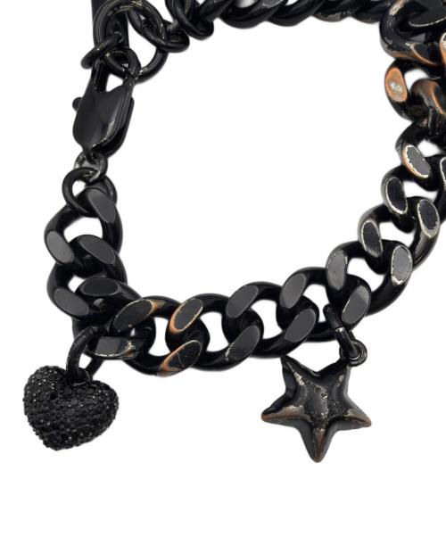 MARC JACOBS（マークジェイコブス）MARC JACOBS (マークジェイコブス) ミニ アイコン チャーム ブレスレット ブラックの古着・服飾アイテム