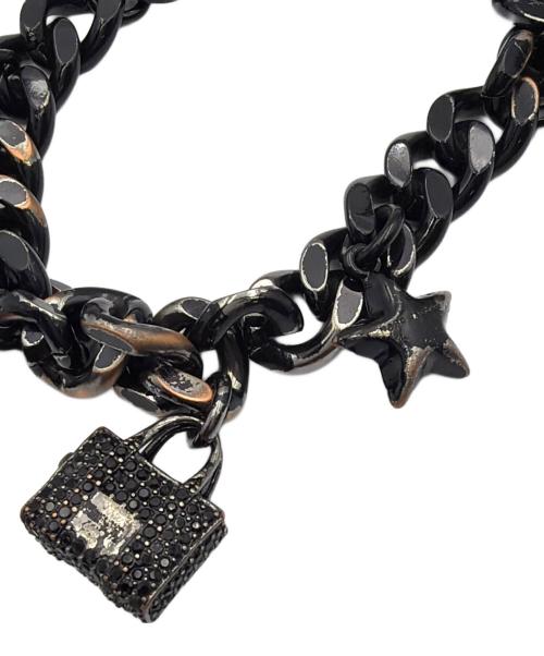 MARC JACOBS（マークジェイコブス）MARC JACOBS (マークジェイコブス) ミニ アイコン チャーム ブレスレット ブラックの古着・服飾アイテム