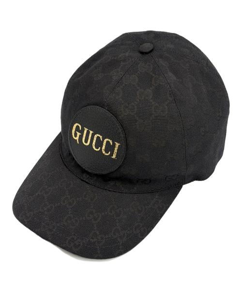 GUCCI（グッチ）GUCCI (グッチ) GGキャンバスキャップ ブラックの古着・服飾アイテム