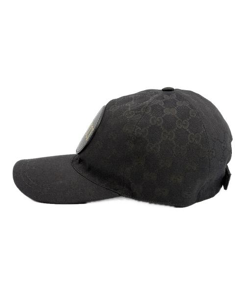 GUCCI（グッチ）GUCCI (グッチ) GGキャンバスキャップ ブラックの古着・服飾アイテム