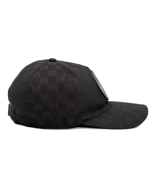 GUCCI（グッチ）GUCCI (グッチ) GGキャンバスキャップ ブラックの古着・服飾アイテム