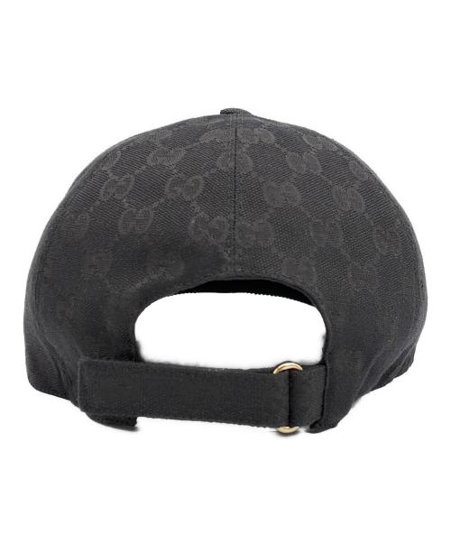 GUCCI（グッチ）GUCCI (グッチ) GGキャンバスキャップ ブラックの古着・服飾アイテム