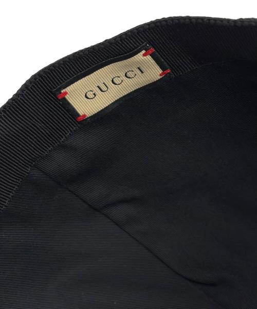 GUCCI（グッチ）GUCCI (グッチ) GGキャンバスキャップ ブラックの古着・服飾アイテム