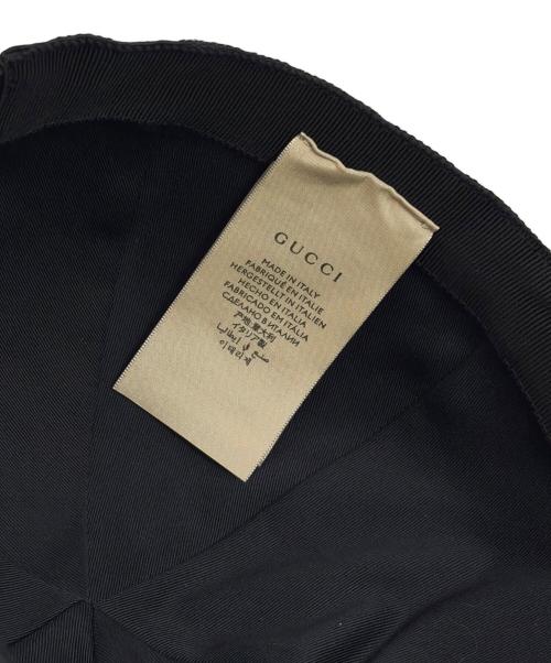 GUCCI（グッチ）GUCCI (グッチ) GGキャンバスキャップ ブラックの古着・服飾アイテム