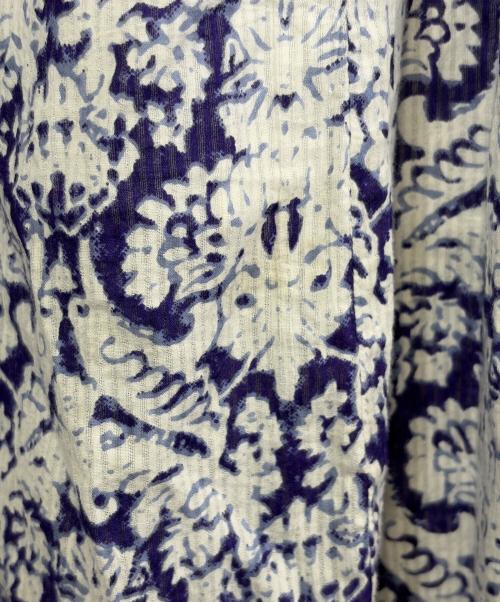 ne quittez pas（ヌキテパ）ne quittez pas (ヌキテパ) 長袖ワンピース パープル×ホワイト サイズ:SIZE Mの古着・服飾アイテム