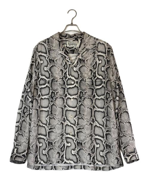 WACKO MARIA（ワコマリア）WACKO MARIA (ワコマリア) PYTHON HAWAIIAN SHIRT/ ホワイト×ブラック サイズ:SIZE Lの古着・服飾アイテム