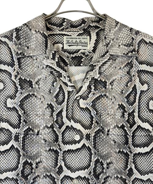 WACKO MARIA（ワコマリア）WACKO MARIA (ワコマリア) PYTHON HAWAIIAN SHIRT/ ホワイト×ブラック サイズ:SIZE Lの古着・服飾アイテム