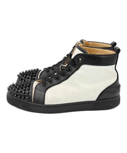 Christian Louboutin（クリスチャン・ルブタン）Christian Louboutin (クリスチャン・ルブタン) ハイカットスニーカー/ルイ・スパイク ホワイト サイズ:SUZE 41.5(28.5cm）の古着・服飾アイテム