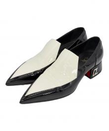 Christian Louboutin（クリスチャン・ルブタン）の古着「ローファー/Aiglon/エグロン」｜ホワイト×ブラック