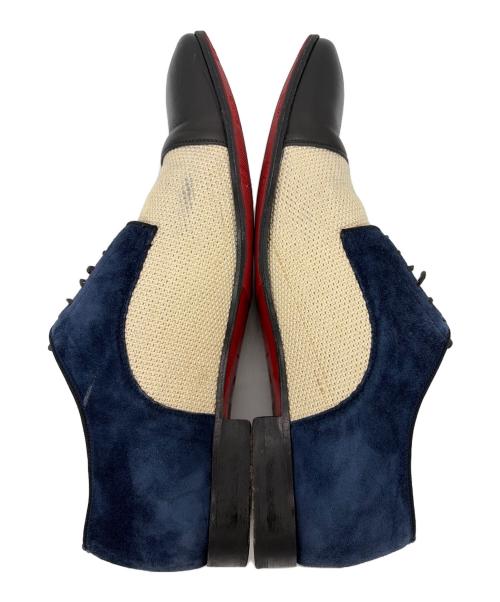 Christian Louboutin（クリスチャン・ルブタン）Christian Louboutin (クリスチャン・ルブタン) シューズ ブラック×アイボリー×ネイビー サイズ:40.5（25.5cm）の古着・服飾アイテム
