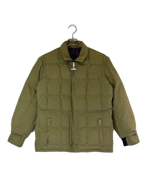 Alaska SlEEPING BAG（アラスカスリーピングバッグ）ALASKA SLEEPING BAG (アラスカスリーピングバッグ) ダウンジャケット ブラック×オリーブ サイズ:SIZE Sの古着・服飾アイテム