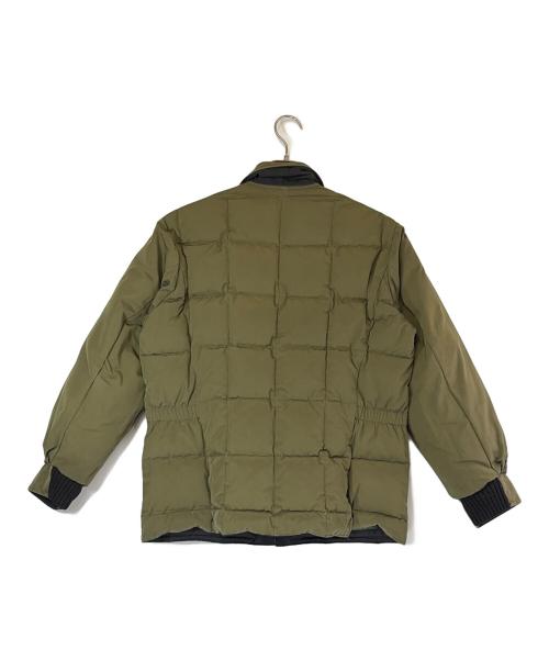 Alaska SlEEPING BAG（アラスカスリーピングバッグ）ALASKA SLEEPING BAG (アラスカスリーピングバッグ) ダウンジャケット ブラック×オリーブ サイズ:SIZE Sの古着・服飾アイテム