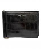 Saint Laurent Parisサンローランパリ）の古着「ビルクリップウォレット」｜ブラック