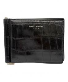 Saint Laurent Paris（サンローランパリ）の古着「ビルクリップウォレット」｜ブラック