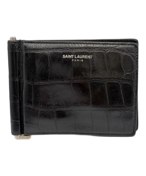 Saint Laurent Paris（サンローランパリ）Saint Laurent Paris (サンローランパリ) ビルクリップウォレット ブラックの古着・服飾アイテム