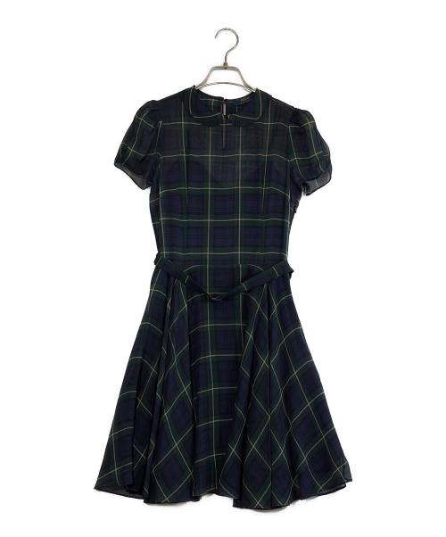 POLO RALPH LAUREN（ポロ・ラルフローレン）POLO RALPH LAUREN (ポロ・ラルフローレン) 半袖ワンピース グリーン×ネイビー サイズ:150cmの古着・服飾アイテム