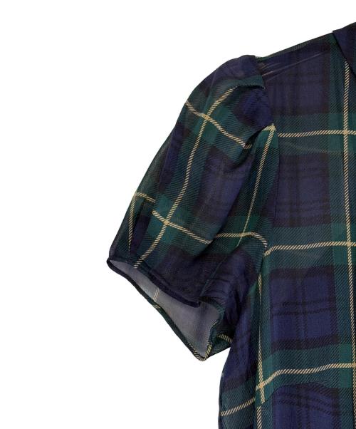 POLO RALPH LAUREN（ポロ・ラルフローレン）POLO RALPH LAUREN (ポロ・ラルフローレン) 半袖ワンピース グリーン×ネイビー サイズ:150cmの古着・服飾アイテム