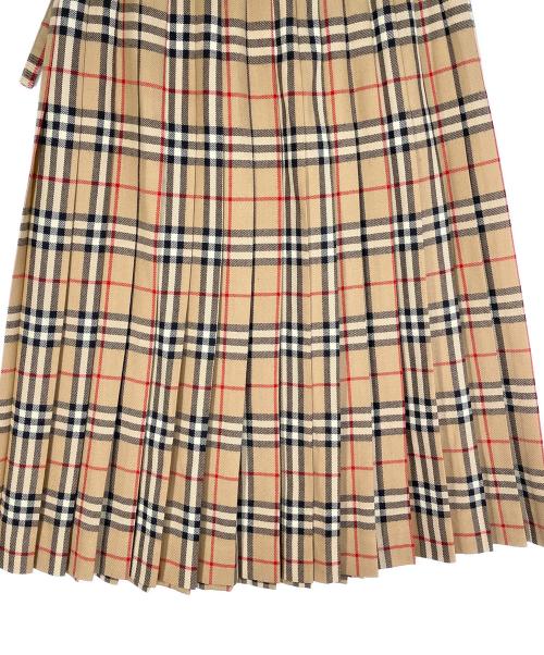 Burberry's（バーバリーズ）Burberry's (バーバリーズ) ラップスカート ブラウン×ブラック サイズ:SIZE 38の古着・服飾アイテム