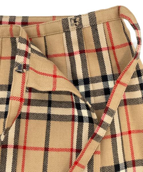 Burberry's（バーバリーズ）Burberry's (バーバリーズ) ラップスカート ブラウン×ブラック サイズ:SIZE 38の古着・服飾アイテム
