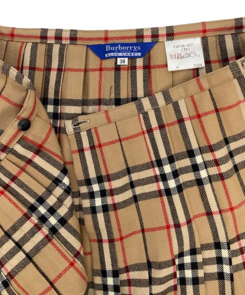 Burberry's（バーバリーズ）Burberry's (バーバリーズ) ラップスカート ブラウン×ブラック サイズ:SIZE 38の古着・服飾アイテム