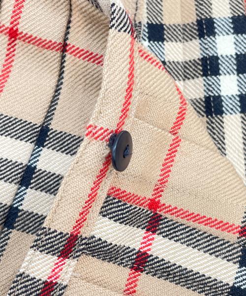Burberry's（バーバリーズ）Burberry's (バーバリーズ) ラップスカート ブラウン×ブラック サイズ:SIZE 38の古着・服飾アイテム