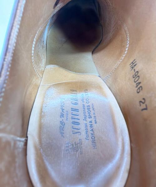 SCOTCH GRAIN（スコッチグレイン）SCOTCH GRAIN (スコッチグレイン) ストレートチップシューズ ブラウン サイズ:SIZE 27cmの古着・服飾アイテム