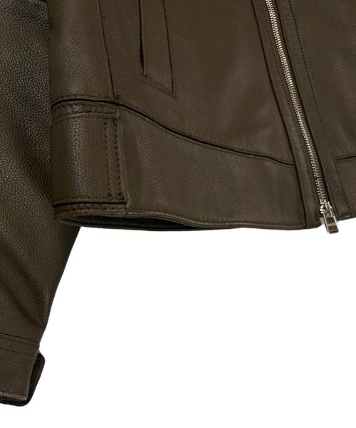 BOSS（ボス）BOSS (ボス) ラムレザージャケット ブラウン サイズ:SIZE UK44（XXL)の古着・服飾アイテム