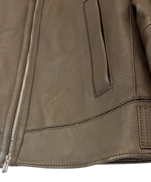 BOSS（ボス）BOSS (ボス) ラムレザージャケット ブラウン サイズ:SIZE UK44（XXL)の古着・服飾アイテム