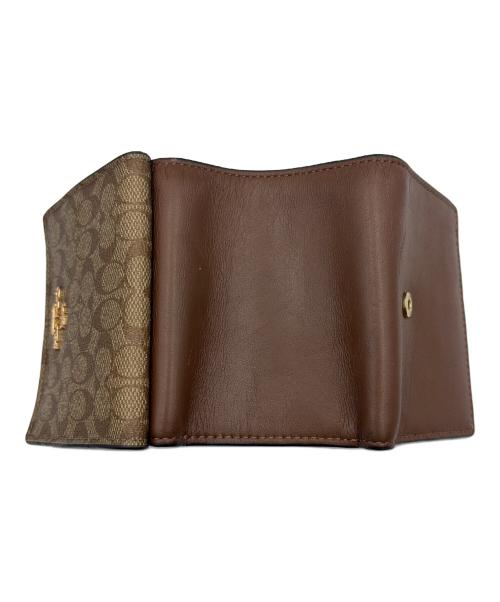 COACH（コーチ）COACH (コーチ) 3つ折り財布 ブラウンの古着・服飾アイテム