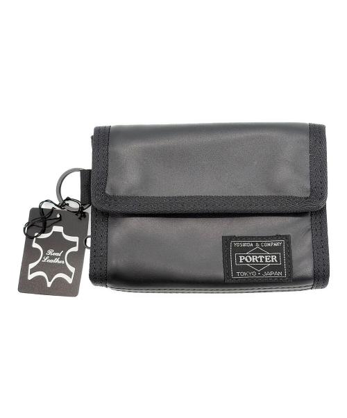 PORTER（ポーター）PORTER (ポーター) 3つ折り財布 ブラックの古着・服飾アイテム