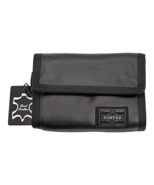 PORTER（ポーター）PORTER (ポーター) 3つ折り財布 ブラックの古着・服飾アイテム