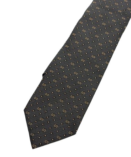 GUCCI（グッチ）GUCCI (グッチ) ネクタイ ブラック×ゴールド サイズ:148×8cmの古着・服飾アイテム