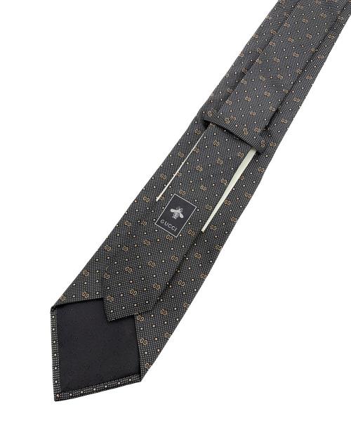 GUCCI（グッチ）GUCCI (グッチ) ネクタイ ブラック×ゴールド サイズ:148×8cmの古着・服飾アイテム