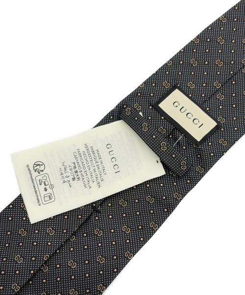 GUCCI（グッチ）GUCCI (グッチ) ネクタイ ブラック×ゴールド サイズ:148×8cmの古着・服飾アイテム