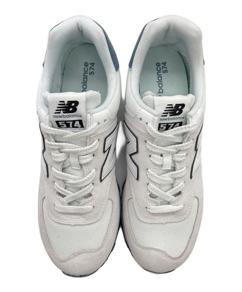 NEW BALANCE（ニューバランス）NEW BALANCE (ニューバランス) スニーカー ホワイト×ブルー サイズ:29㎝の古着・服飾アイテム