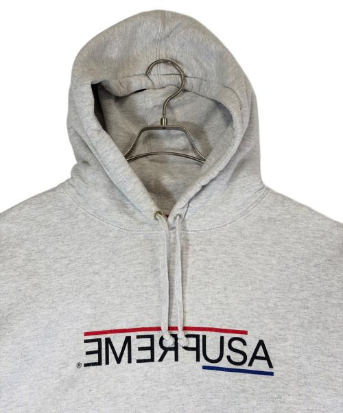 SUPREME（シュプリーム）Supreme (シュプリーム) USA Hooded Sweatshirt/ユー・エス・エー・フーデッド・スウェットシャツ ライトグレー サイズ:SIZE Lの古着・服飾アイテム