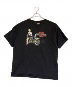 HARLEY-DAVIDSONハーレーダビッドソン）の古着「プリントTシャツ」｜ブラック