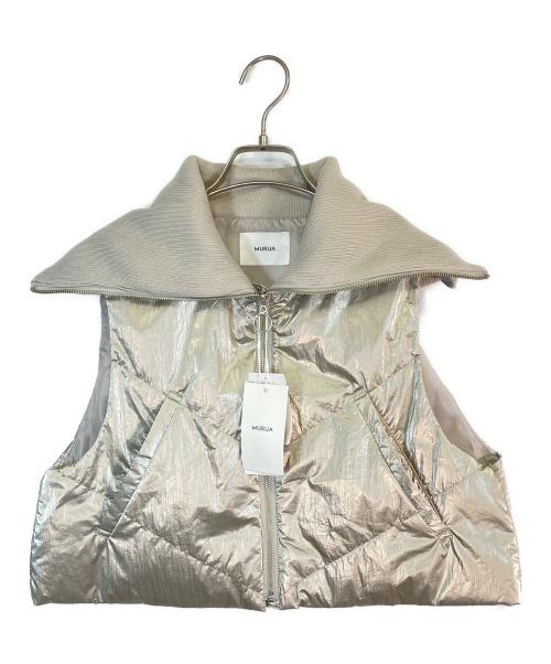 MURUA（ムルーア）MURUA (ムルーア) マルチWAYメタルブルゾン シルバー サイズ:Fの古着・服飾アイテム