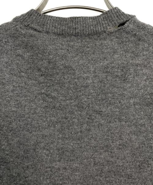 PLAY COMME des GARCONS（プレイコムデギャルソン）PLAY COMME des GARCONS (プレイコムデギャルソン) DOUBLE HEART LADIE'S' CARDIGAN/ハートワッペンカーディガン グレー サイズ:Lの古着・服飾アイテム