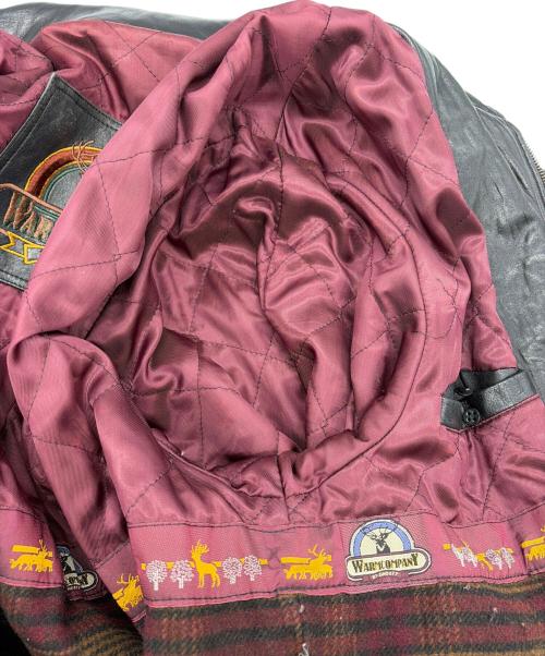 WARMCOMPANY（ウォームカンパニー）WARMCOMPANY (ウォームカンパニー) レザージャケット ブラック サイズ:SIZE 52（XL)の古着・服飾アイテム