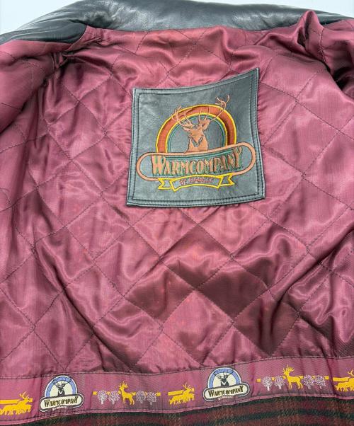 WARMCOMPANY（ウォームカンパニー）WARMCOMPANY (ウォームカンパニー) レザージャケット ブラック サイズ:SIZE 52（XL)の古着・服飾アイテム