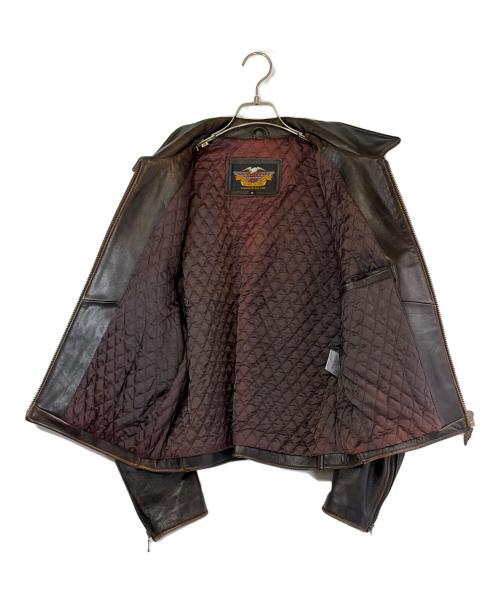 HARLEY-DAVIDSON（ハーレーダビッドソン）HARLEY-DAVIDSON (ハーレーダビッドソン) レザージャケット ブラウン サイズ:SIZE Mの古着・服飾アイテム