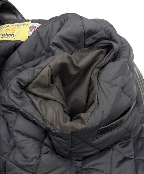 Schott（ショット）Schott (ショット) シングルライダースジャケット ブラック サイズ:SIZE 38（M）の古着・服飾アイテム