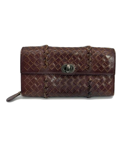 BOTTEGA VENETA（ボッテガベネタ）BOTTEGA VENETA (ボッテガベネタ) 長財布 ブラウンの古着・服飾アイテム