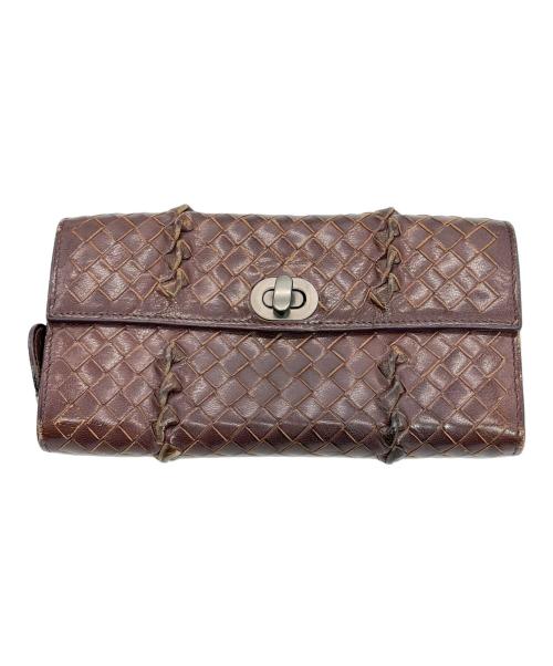 BOTTEGA VENETA（ボッテガベネタ）BOTTEGA VENETA (ボッテガベネタ) 長財布 ブラウンの古着・服飾アイテム