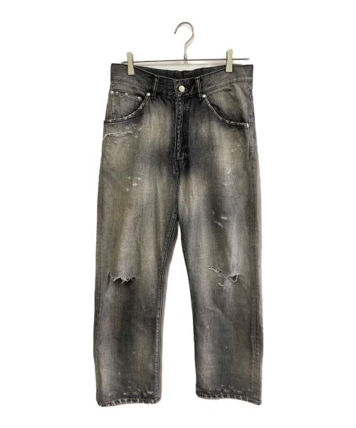 ANCELLM（アンセルム）ANCELLM (アンセルム) DAMAGE DENIM STRAIGHT 5P PANT ブラック サイズ:1の古着・服飾アイテム
