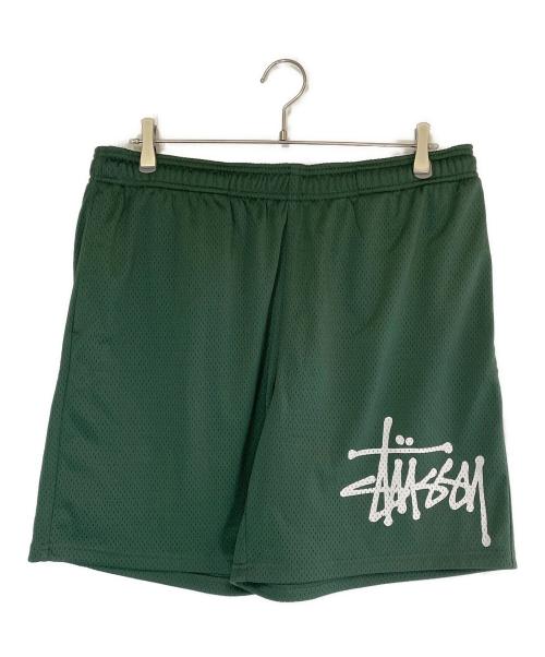 stussy（ステューシー）stussy (ステューシー) メッシュショートパンツ グリーン サイズ:SIZE Lの古着・服飾アイテム