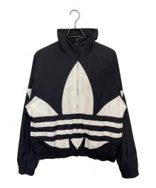 adidas Originals（アディダスオリジナル）の古着「Big Trefoil Training Jacket/ビッグ・トレフォイル・トレーニング・ジャケット」｜ブラック×ホワイト