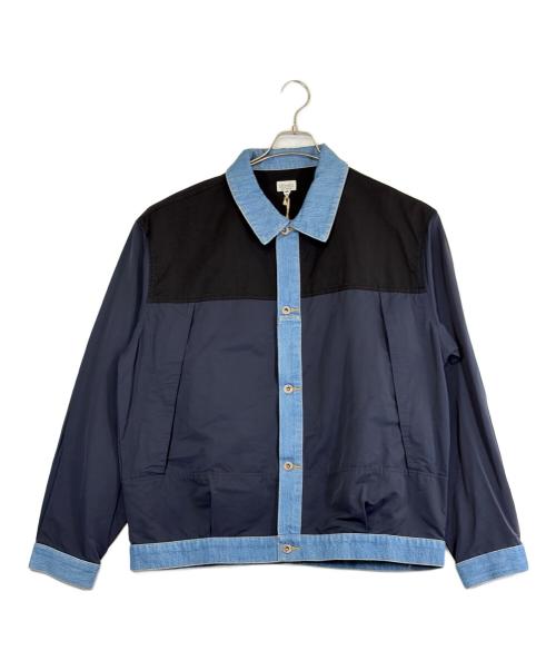 AOZORA（アオゾラブルーヘブン）AOZORA (アオゾラブルーヘブン) 切替トラッカージャケット ネイビー×ブルー サイズ:SIZE 3（L） 未使用品の古着・服飾アイテム